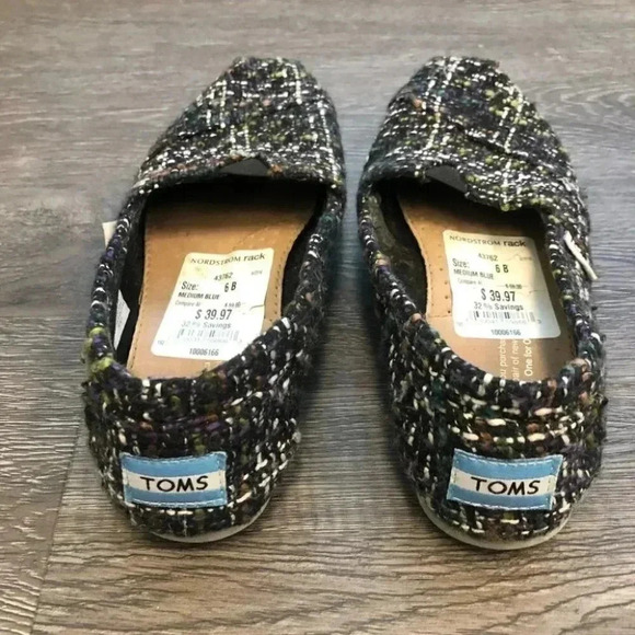 Toms Classic Alpargata Flats Loafers Slip On Shoes Sneakers Textured Knit: 6 - Picture 6 of 9